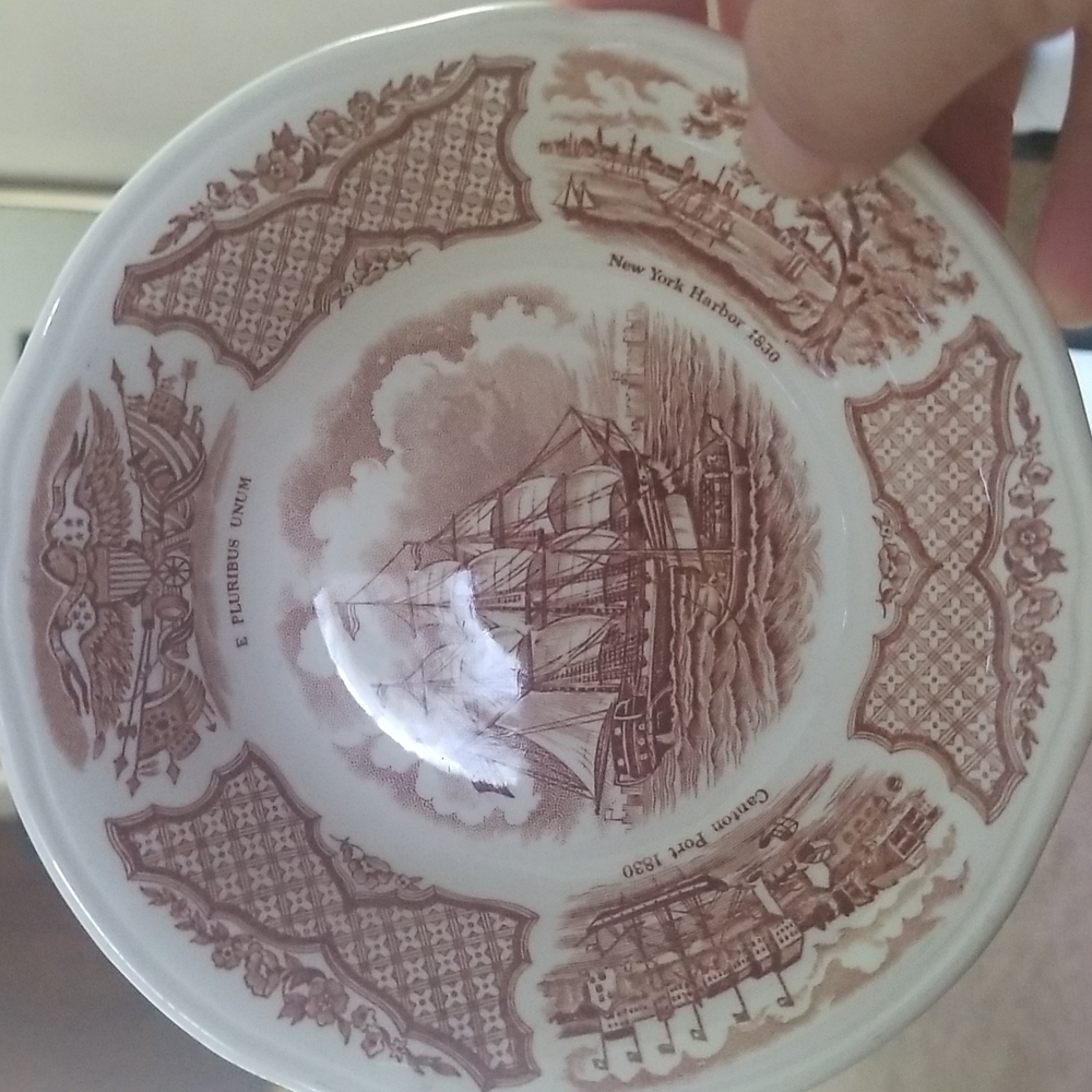 Vintage Fair Winds salad bowl